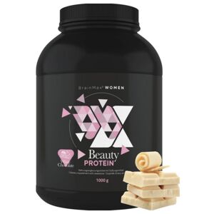 BrainMax Women Beauty Protein, S kolagenem a keratinem, 1000 g Příchuť: Bílá čokoláda
