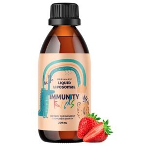 BrainMax Lipozomální Komplex Vitamínů pro děti na imunitu, Jahoda, 200 ml