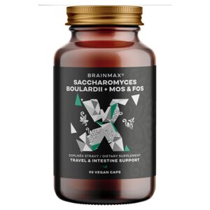 BrainMax Saccharomyces Boulardii, Cestovní probiotika s MOS & FOS, 90 kapslí