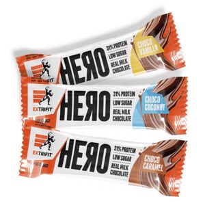 Extrifit Hero Protein Bar 31%, Proteinová tyčinka, 65 g Příchuť: Čokoláda/Vanilka